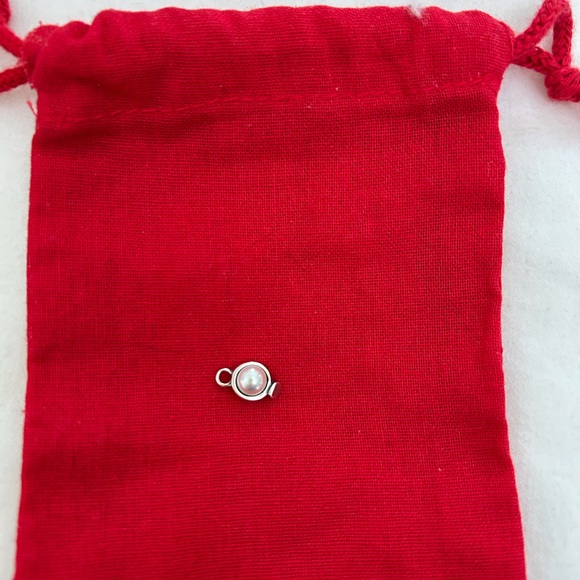 UNO de 50 Mini Charm for Earring Hoops.  Sterling Silver-Plated - Picture 1 of 6